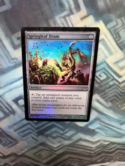 MTG Foil Springleaf Drum EX/LP Lorwyn - Image 3