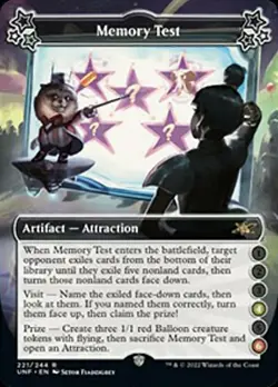 1x Attraction: (4,6) Memory Test MTG Unfinity NM Magic Regular - Image 1