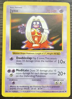 Jynx 031/102 Pokemon TCG WOTC Base Set (Shadowless) Regular NEAR MINT - Image 1