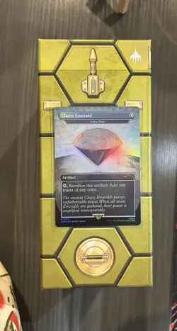 Chaos Emerald (7037) White Foil - Lotus Petal - Sonic Secret Lair - Magic MTG NM - Image 1