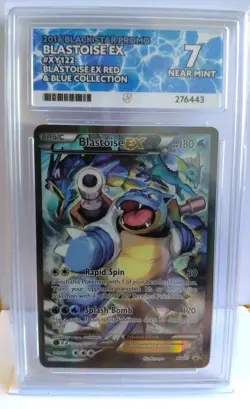 Pokemon TCG Blastoise EX XY122 Black Star Promo ACE Grade 7 Unique Frame English - Image 1