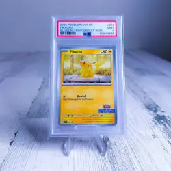 2025 POKEMON SVP EN-SV BLACK STAR PROMO ILLUSTRATION CONTEST 2024 PIKACHU PSA 9 - Image 1