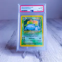 1999 POKEMON GAME #15 VENUSAUR-HOLO PSA 8 - Image 1