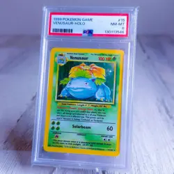 1999 POKEMON GAME #15 VENUSAUR-HOLO PSA 8 - Image 2
