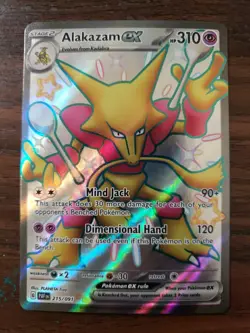 2024 POKEMON PAF EN-PALDEAN FATES 215 ALAKAZAM EX SHINY ULTRA RARE - Image 1