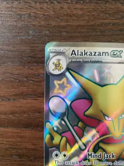 2024 POKEMON PAF EN-PALDEAN FATES 215 ALAKAZAM EX SHINY ULTRA RARE - Image 4
