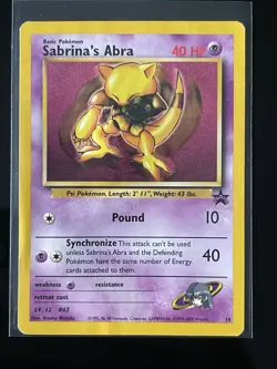 Pokemon Sabrina's Abra Promo Wotc 19/53 Regular 40 HP English - Image 1