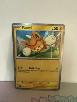 Pokemon TCG Pawmi 040 Holo Scarlet & Violet Promo Cosmo Holo VLP - Image 1