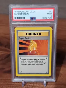 Super Potion - 90/102 Base Set - 1999 WOTC Unlimited - Pokemon TCG - PSA 9 - Image 1