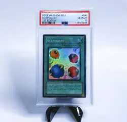 Yugioh! 2002 Scapegoat 1st Edition PSA 10 | Starter Deck Joey SDJ-041 (POP 39) - Image 1