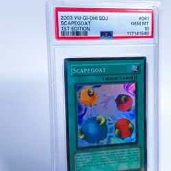Yugioh! 2002 Scapegoat 1st Edition PSA 10 | Starter Deck Joey SDJ-041 (POP 39) - Image 2