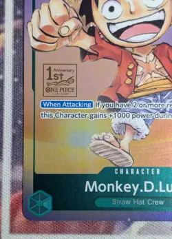 2023 One Piece Promo 1st Anniversary Tournament #037 Monkey D Luffy - Image 4