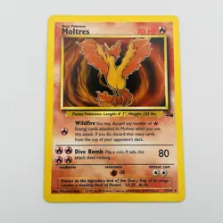 Moltres - 27/62 - Pokemon Fossil Unlimited Rare Card WOTC VLP - Image 1