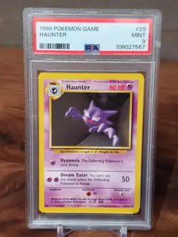 1999 POKEMON GAME BASE SET UNLIMTED 29 HAUNTER PSA 9 MINT - Image 1