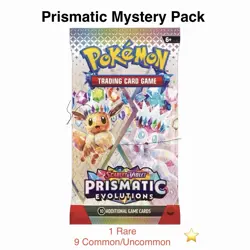 Pokemon Prismatic Evolutions Mystery Pack – 10 Cards – 1 Rare Guaranteed – LP/NM - Image 2