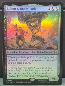 Bebop & Rocksteady R 0140 FOIL TMNT Teenage Mutant Ninja Turtles MTG Card NM TCG - Image 1