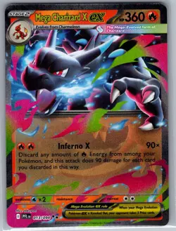 Mega Charizard X ex 013/094 ME02: Phantasmal Flames - Pokemon Card - NM - Image 1