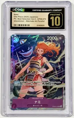 2025 One Piece Nami OP09-070 Alternate Art CGC 10 Pristine Japanese Premium Best - Image 1