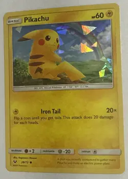Pikachu-Shining Legends-028/073 Sequin Holo (General Mills) Pokemon TCG - Image 3