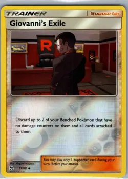 Giovanni's Exile 174/214 Reverse Holo SM - Unbroken Bonds - Pokemon Card - NM - Image 1