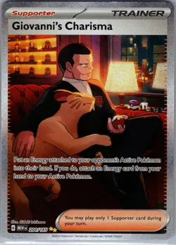 Giovanni's Charisma 204/165 SIR SV: Scarlet & Violet 151 - Pokemon Card - NM - Image 1