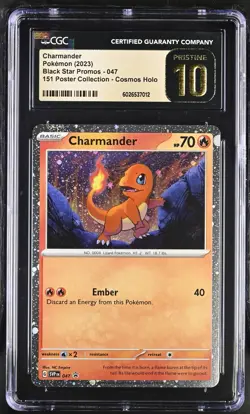 Pokemon Charmander 047 Cosmos Holo Promo Scarlet Violet 151 - CGC 10 PRISTINE - Image 1