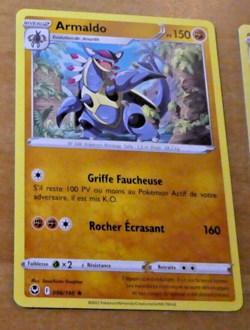 POKEMON TEMPETE ARGENTEE FRANCAISE CARD CARTE RARE Armaldo 096/195 EB12 FR 2022 - Image 1