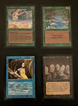 Vintage Magic The Gathering MTG Beta Edition Collection 8 Cards Lifeforce, Fog - Image 3
