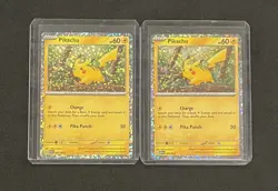 Lot of (2) PIKACHU - McDonald's Promo 002/015 M24 EN 2024 Holo Foil Pokemon 2025 - Image 1