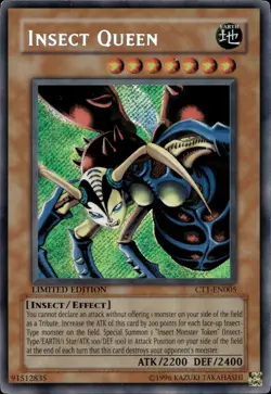 Insect Queen - Secret Rare Limited Edition CT1-EN005 - MP - YuGiOh - Image 1