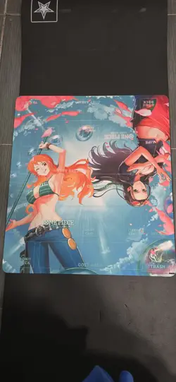 One Piece TCG 2 Player Official Promotional Play Mat Nami/Nico Robin 24x28 - Image 1
