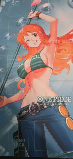 One Piece TCG 2 Player Official Promotional Play Mat Nami/Nico Robin 24x28 - Image 2
