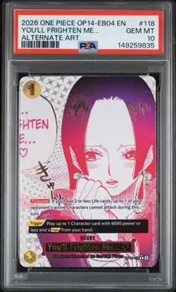 2026 ONE PIECE OP14-EB04-THE AZURE SEA'S SEVEN #118 YOU'LL FRIGHTEN ME... PSA 10 - Image 1