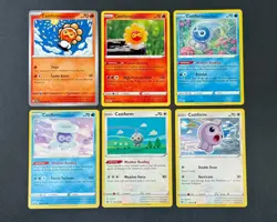 Castform Pokemon Cards, Set of 6 Cards - Sunny Rainy Snowy Types - Image 1