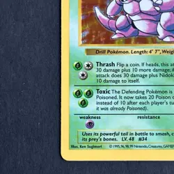Shadowless Nidoking 11/102 Base Set Holo Rare Pokemon Card - Image 5