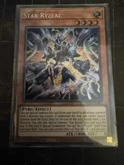 ALIN-EN022 Star Ryzeal Secret Rare 1st Edition Yu-Gi-Oh Card - Image 1
