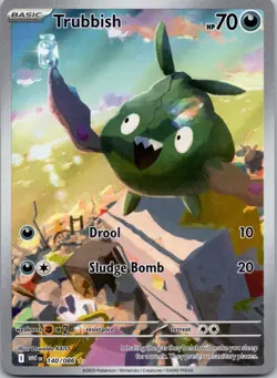 Trubbish 140/086 NM Pokemon Card TCG White Flare IR Illustration Rare - Image 1