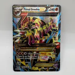 Primal Groudon EX 151/160 Primal Clash Ultra Rare MP Full Art Pokemon Card - Image 1