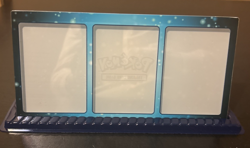 Pokemon 3 Card Magnetic Acrylic Display Case Blue - Image 1