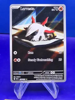 Larvesta 196/191 IR Illustration rare Pokemon Card Surging Sparks SV8 NM - Image 1