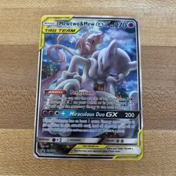 Pokemon Mewtwo & Mew GX SM191 TAG TEAM Promo Holo Card 270 HP English - Image 1