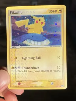 Pokemon Card - Error Inverted Back Holo Bleed Pikachu POP Series 5 12/17 2007 - Image 1