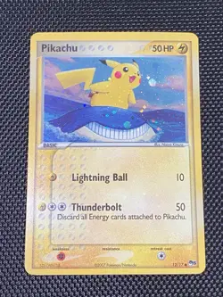 Pokemon Card - Error Inverted Back Holo Bleed Pikachu POP Series 5 12/17 2007 - Image 2