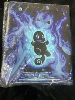 Pokemon Dual Sided Card Binder Zippered Album Red Charmander & Blue Squirtle - Image 1