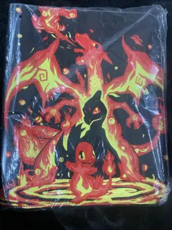 Pokemon Dual Sided Card Binder Zippered Album Red Charmander & Blue Squirtle - Image 2
