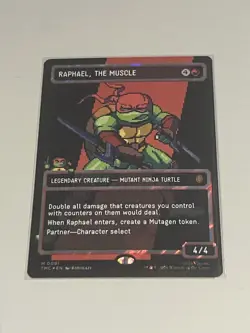 Raphael The Muscle. MTG Teenage Mutant Ninja Turtles Single Mithic (0091) Foil - Image 1