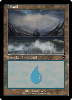 Island (442) (Retro) [Commander Masters] Magic MTG - Image 1