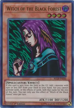 1x (P) Witch of the Black Forest - BLLR-EN046 - Ultra Rare - 1st Edition YuGiOh - Image 1
