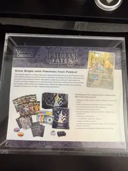 Sealed Pokemon Paldean Fates Elite Trainer Box With Acrylic Case - Image 2