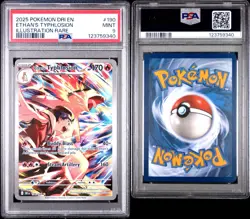 Pokemon TCG Ethan's Typhlosion Illustration Rare Card 190/182 PSA 9 - Image 1